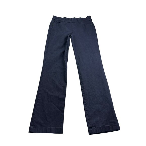 Gloria Vanderbilt Denim - Gloria Vanderbilt All Around Slimming Effect Dark Blue Jeans 8 Straight Pull On